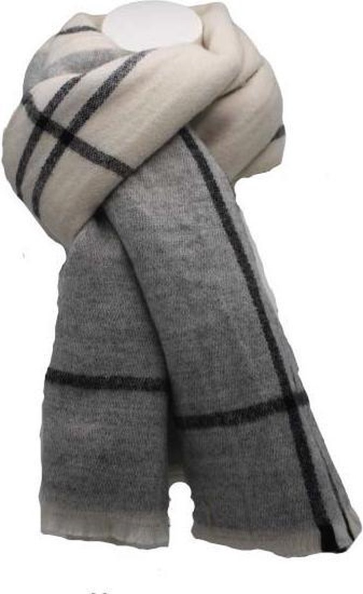 Winter Sjaal Dames Sjaal Grijs-Beige