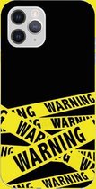 Hoesjes Atelier Gecoate Siliconen Hoesje "Warning" voor IPhone 11 met ScreenProtector