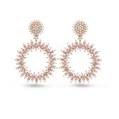 Velini Jewels-EA2070PW-925 Zilver Oorbellen Rosé gezet met Wit enGekleurde Cubic Zirkonia