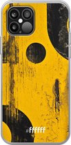 iPhone 12 Pro Max Hoesje Transparant TPU Case - Black And Yellow #ffffff