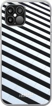 iPhone 12 Pro Max Hoesje Transparant TPU Case - Mono Tiles #ffffff