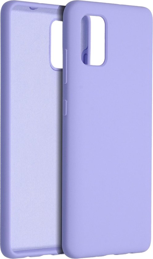 Accezz Hoesje Geschikt voor Samsung Galaxy A51 Hoesje Siliconen - Accezz Liquid Silicone Backcover - Paars