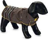 Hondenjas -  Regenjas - Waterproof - Grijs/Geel -28 cm