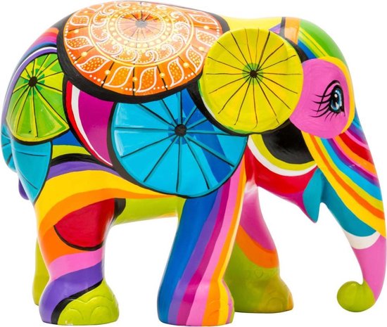 Colours of Chiang Mai 15 cm Elephant parade Handgemaakt Olifantenstandbeeld