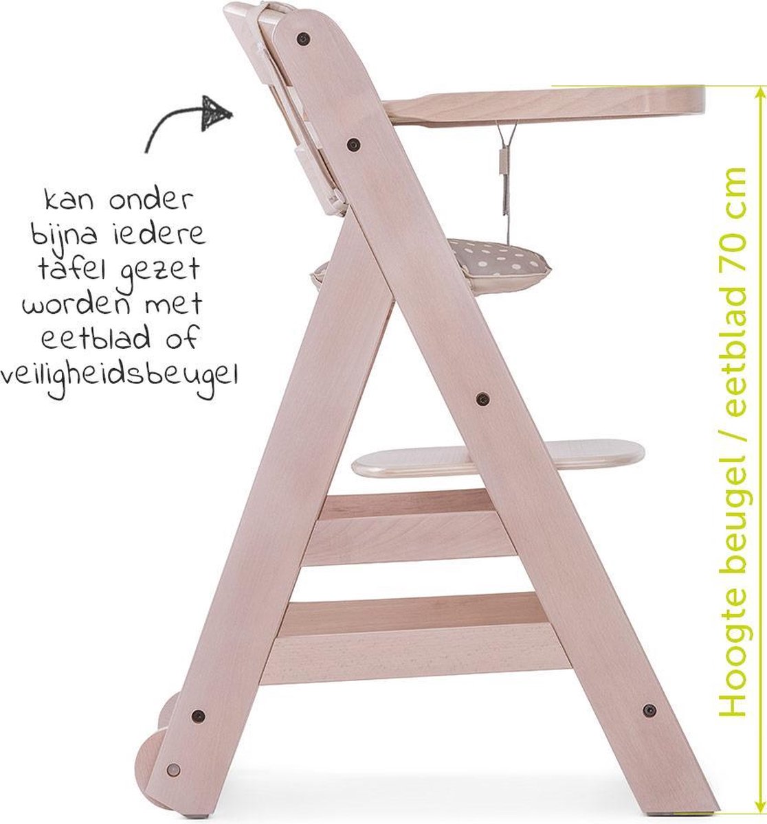 Hauck Alpha Click Tray in wit | Tafelbevestiging voor de Alpha Plus