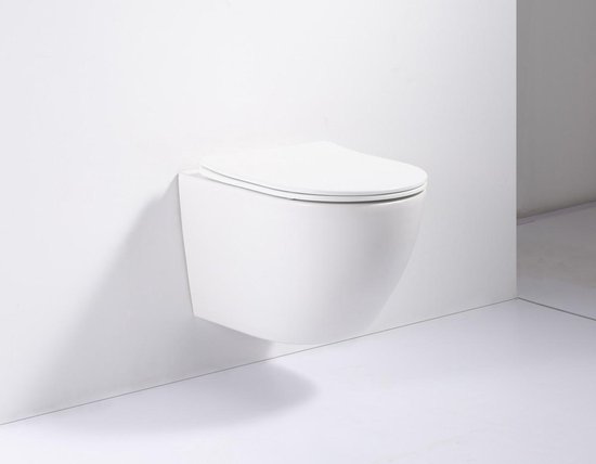 nicotine Gluren Smerig Star & Art | Hangend Toilet | Mat Wit | Softclose | Nano Coating & Rimless  Functie | bol.com