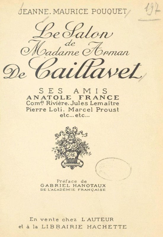 Le salon de Madame Arman de Caillavet