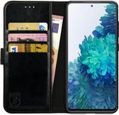 Rosso Element Book Case Wallet Hoesje Geschikt voor Samsung Galaxy S20 FE | Portemonnee | 3 Pasjes | Magneetsluiting | Stand Functie | Zwart