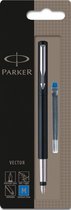 Parker Collectie Vector Standard vulpen medium, zwart, blister 1 stuk