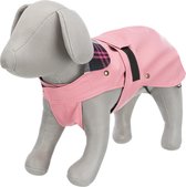 Hondenjas gevoerd - winddicht - kunstleer - roze - Nekomvang: 28-40 cm Buikomvang: 38-50 cm Ruglengte: 36 cm