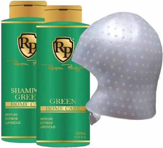 COMBO!Robson Peluquero Home Care GREEN 2x300ml KIT & Blondeermuts ORIGINAL bol