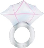Smiffys - Inflatable Diamond Ring Kostuum Accessoire - Zilverkleurig