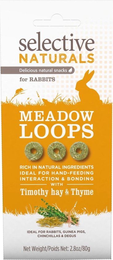 Supreme Selective Meadow Loops - Knaagdierensnack - 80 g - Supreme