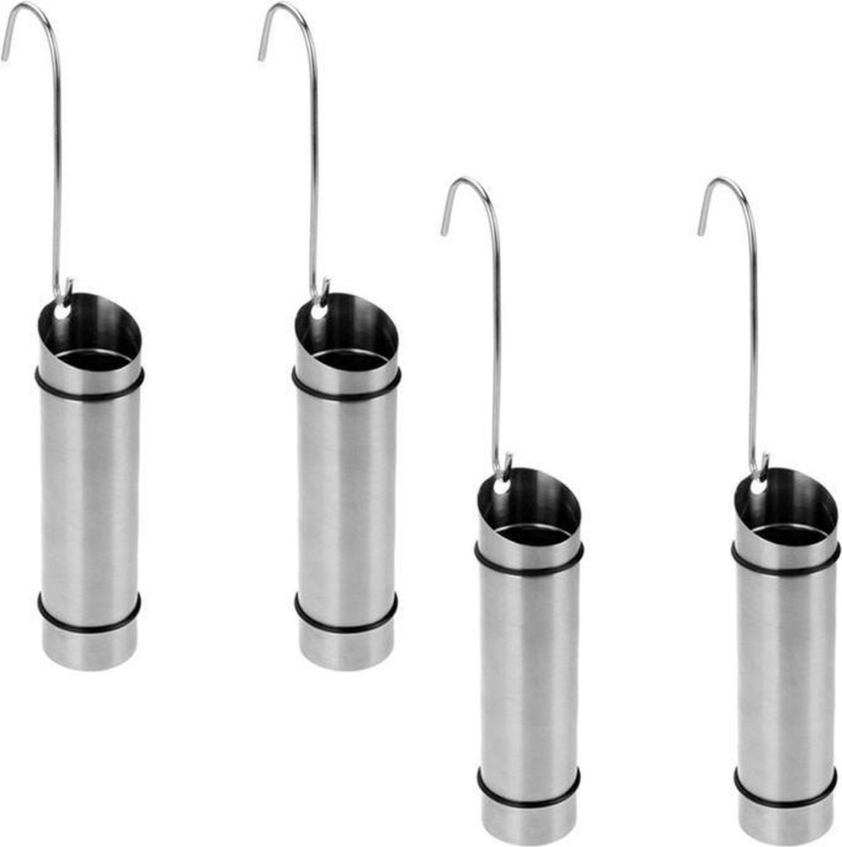 Set van 8x stuks zilveren RVS verwarming waterverdampers/luchtbevochtigers 21 cm - Waterverdampers voor de verwarming - Luchtvochtigheid verhogen