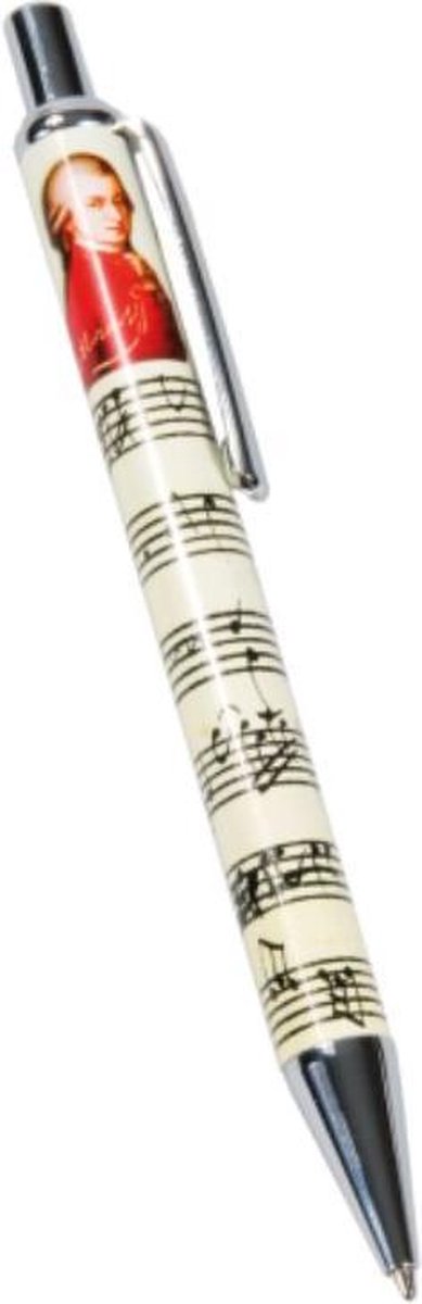 Balpen musici Mozart met opdruk van muzieknoten