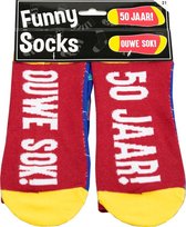 Paper Dreams Sokken Funny Socks 50 Jaar Katoen Blauw One-size
