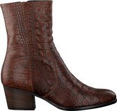 Omoda 8901 Enkellaarsjes - Enkelboots - Dames - Cognac - Maat 38