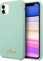 Guess Vintage Siliconen Backcase hoesje iPhone 11 Groen