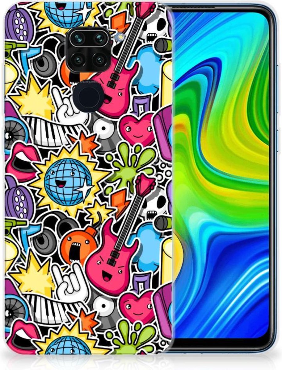 TPU Hoesje voor Xiaomi Redmi Note9 Silicone Back Cover Punk Rock