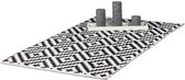 Relaxdays vloerkleed katoen - antislip kleed - zwart-wit - woonkamer tapijt - 3 groottes - 70x140cm