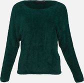 LOLALIZA Harige trui met vleermuismouwen - Groen - Maat S/M