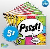 5x Muziekwenskaart – Psssst – zelf opneembaar – 60 seconden – 21x21cm – hoge kwaliteit – inclusief envelop