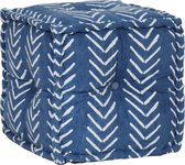 Poef Blauw (Incl LW anti kras vilt) - Poef - Krukje - voetenbankje