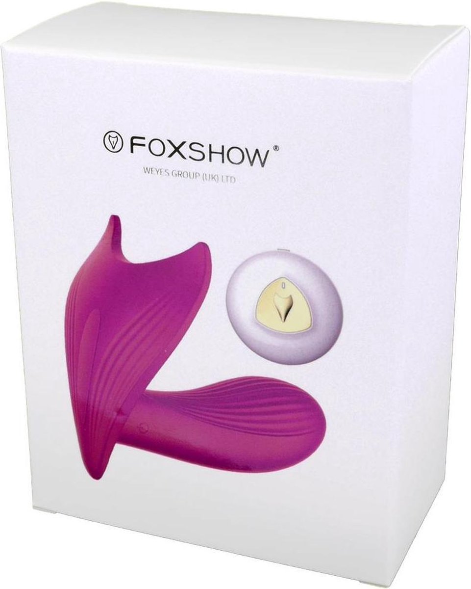 Goedkoopste Foxshow - Remote Control Panty Vibrator - Heat Function - Voice Control Function - 10 Function - Rechargeable - 9 Cm X 9 Cm - Luxury Giftbox - Purple - 63-00005