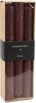 Set van 6 kaarsen Countryfield 20cm | Aubergine