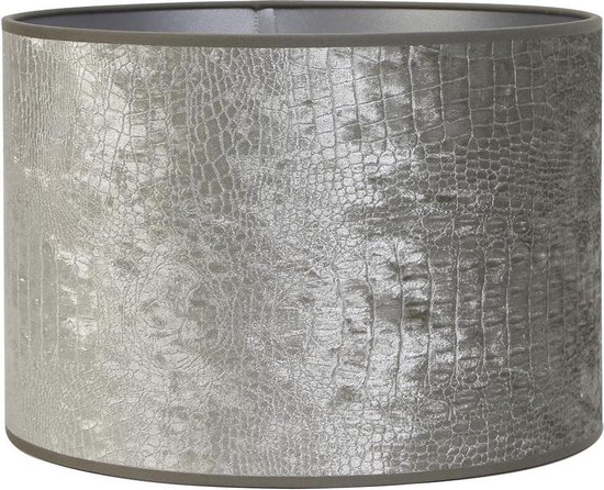 Light & Living Cilinder Lampenkap Chelsea - Zilver - Ø50x38cm