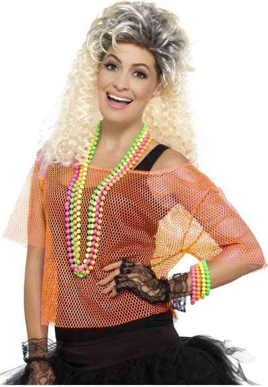 Draaien maak je geïrriteerd maximaal Oranje jaren 80 netstof t-shirt voor vrouwen - Volwassenen kostuums |  bol.com