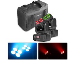 Moving head - BeamZ MHL36 set van 2 LED movingheads in tas