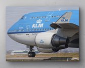 KLM Boeing 747-400 Taxiing Impression sur aluminium - 80cm x 60cm - avec plaques de suspension - décoration murale aviation