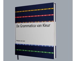 Omslag van DE Grammatica van Kleur.  De Grammatica van Kleur beschrijft in 18 hoofdstukken, 248 pagina's en met 670 illustraties alle aspecten van kleur. Het boek is hardcover en ingebonden.