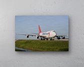 - Schilderij - Martinair Boeing Taxiënd Inclusief Ophangplaatjes Luchtvaart Muurdecoratie - Multicolor - 60 X 40 Cm