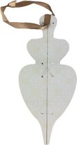 Decoratie hanger - Cremé - Papier - Klein - h 35 cm