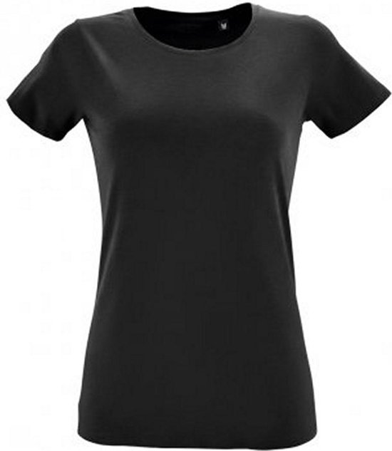 SOLS T-shirt à manches courtes pour dames / dames Regent Fit (Deep Black)