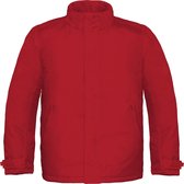 B&C Mens Real+ Premium Windproof Thermo-Isolated Jacket (Waterdichte PU Coating) (Diep rood)