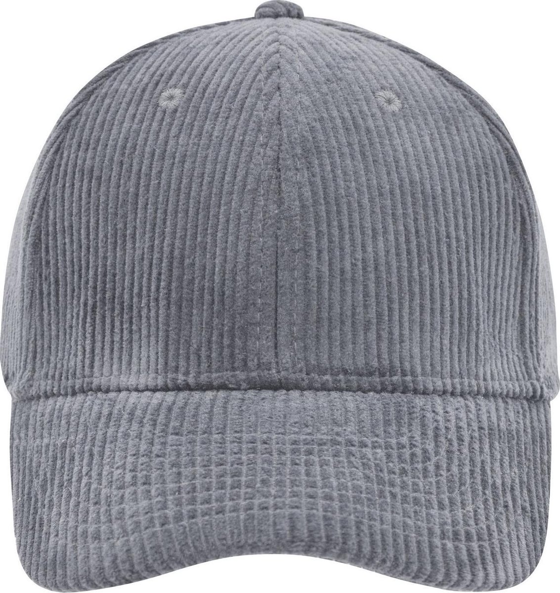 Myrtle Beach Unisex Volwassenen 6 Panel Corduroy Cap (Donkergrijs)