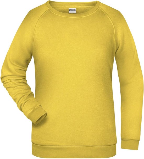 James And Nicholson Dames/dames Basic Sweatshirt (Geel)