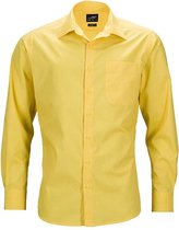 James and Nicholson Heren Longsleeve Zakelijk Shirt (Geel)