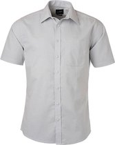 James and Nicholson Herenshirt met korte mouwen Oxford Shirt (Zilver)