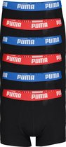 Puma Basic Boxer heren (6-pack) - zwart met gekleurde band -  Maat: S