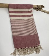 Hamamdoek | Hera | Rood | 100 x 180 CM | Strand | Sauna / Wellness | Vakantie | Thuis