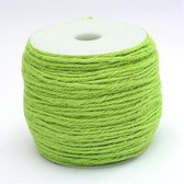 jute koord, 2mm diameter, licht groen, 100m
