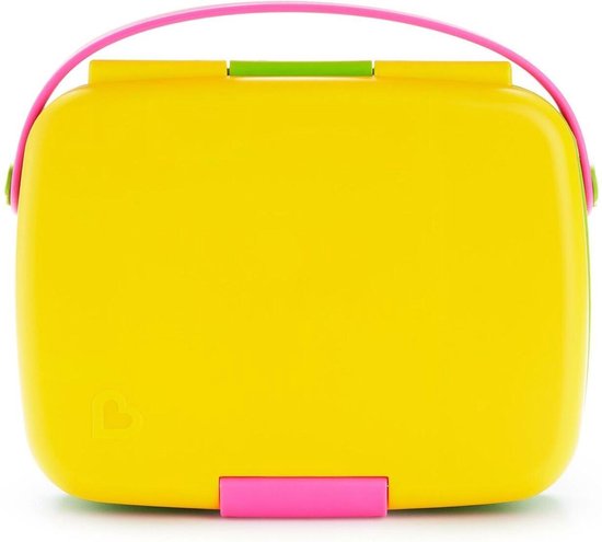 Boîte à lunch Munchkin Lunch pour Enfants avec Couverts - vert / jaune