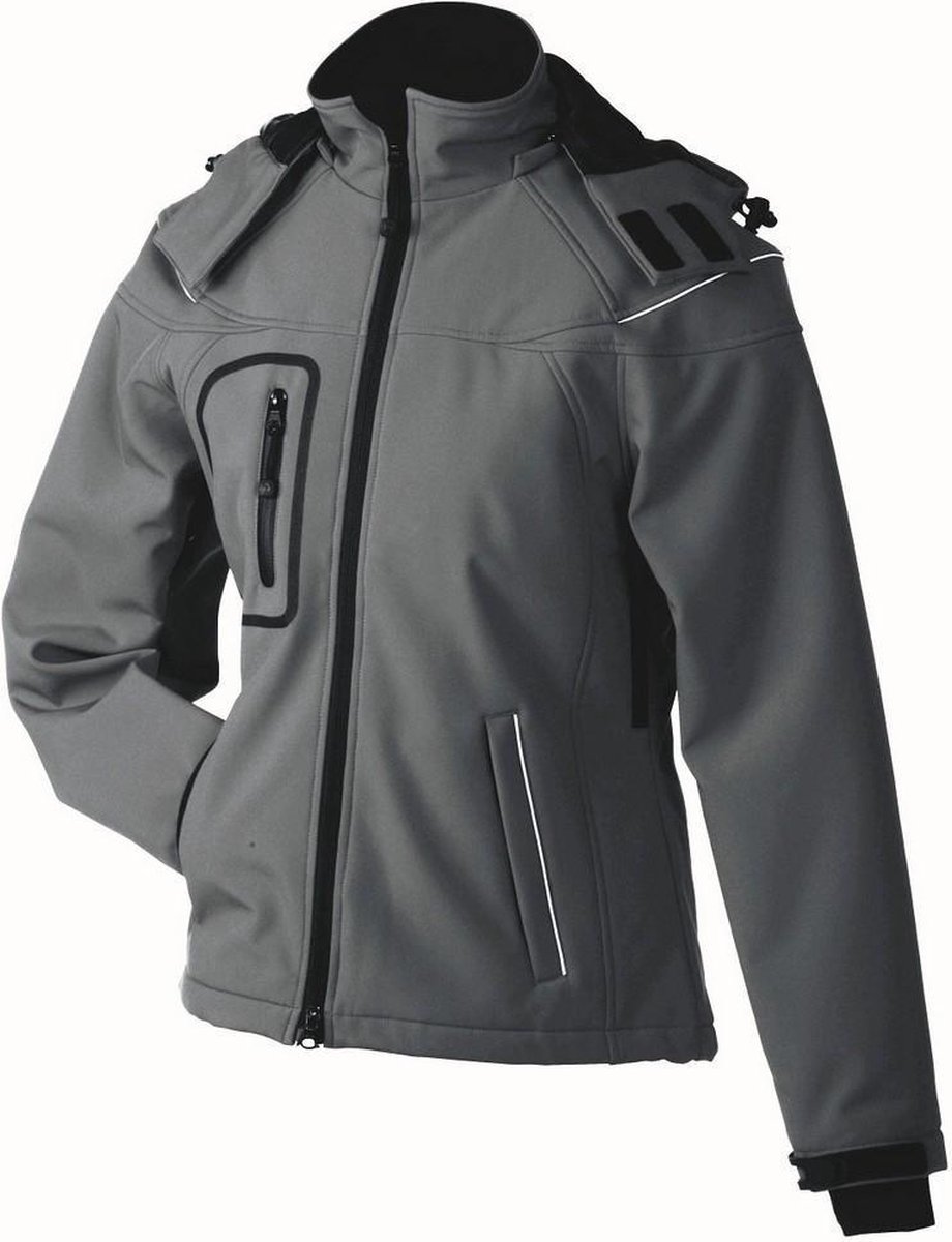 James and Nicholson Dames/dames Winter Softshell Jacket Koolstofgrijs