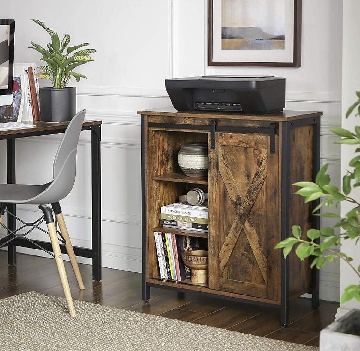 Dressoir - Keukenkastje - Industrieel - Hout - Bruin/Zwart - 70x30x80 — cadeau in Cadeau-ideeën - foto 4
