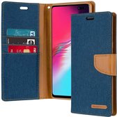 Samsung Galaxy S10e Denim Bookcase - Blauw - Denim - étui portefeuille