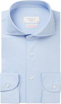 Profuomo - Japanese Knitted Overhemd Lichtblauw - Heren - Maat 43 - Slim-fit